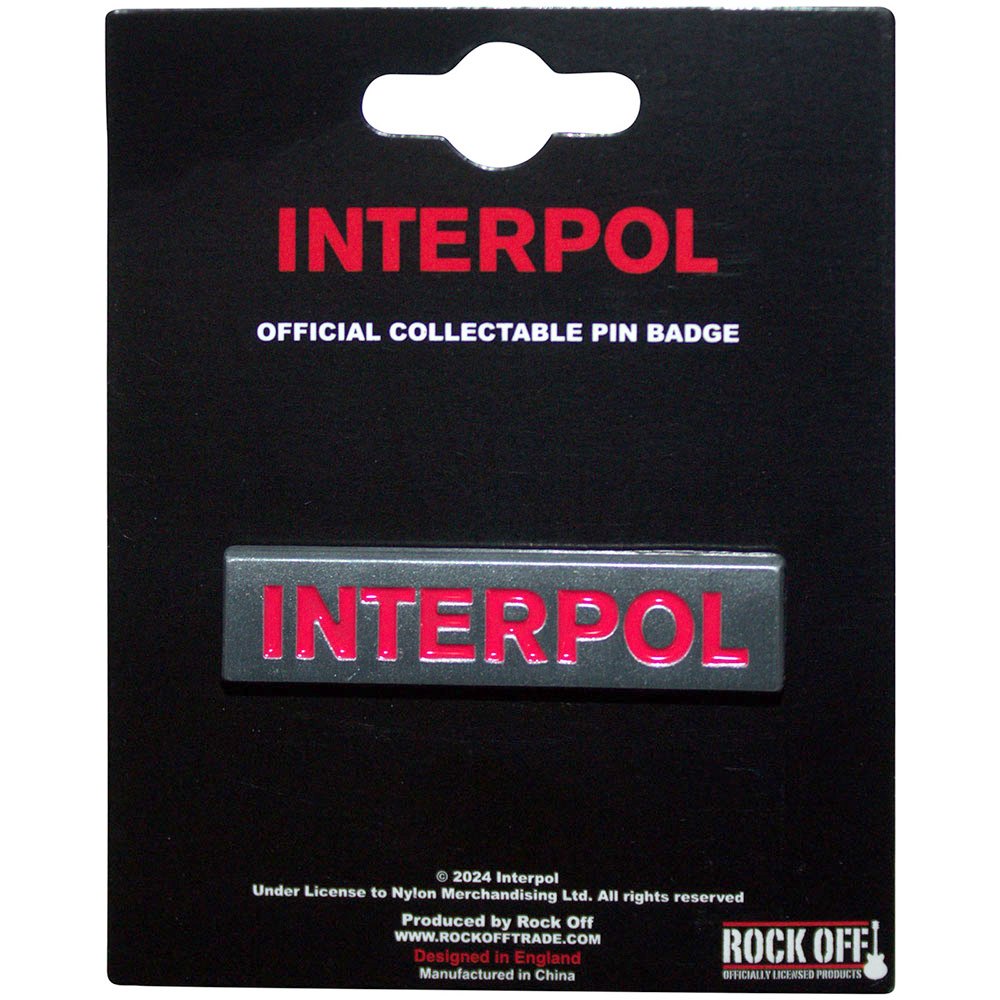 Interpol - Text Logo Pin - Zilverkleurig
